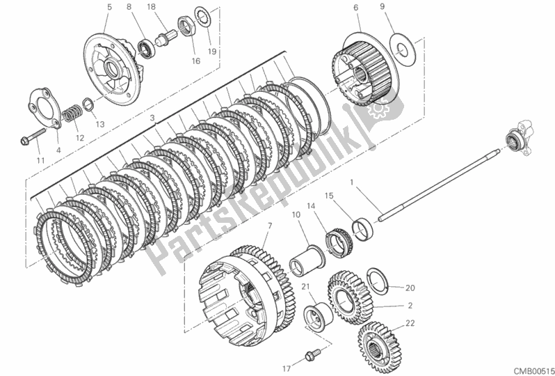 Toutes les pièces pour le Embrayage du Ducati Superbike Panigale V4 Speciale USA 1100 2019